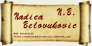 Nadica Belovuković vizit kartica